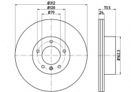 Тормозной диск HELLA PAGID 8DD 355 115-381