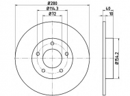 Тормозной диск HELLA PAGID 8DD 355 115-831