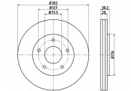 Тормозной диск HELLA PAGID 8DD 355 115-841