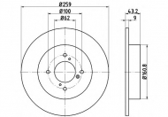 Тормозной диск HELLA PAGID 8DD 355 117-301