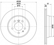 Тормозной диск HELLA PAGID 8DD 355 104-571