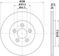 Тормозной диск HELLA PAGID 8DD 355 106-831