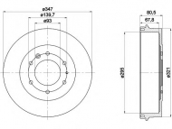 Тормозный барабан HELLA PAGID 8DT 355 301-831
