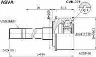 Шарнирный комплект ASVA CVK-001