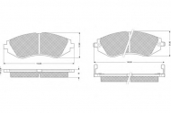 Комплект тормозных колодок PROCODIS FRANCE PF1180