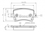 Комплект тормозных колодок BOSCH 0 986 TB2 458