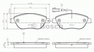 Комплект тормозных колодок BOSCH 0 986 TB2 961
