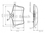 Комплект тормозных колодок BOSCH 0 986 TB3 091