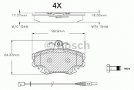 Комплект тормозных колодок BOSCH F 03A 150 016