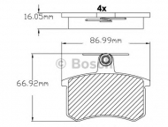 Комплект тормозных колодок BOSCH F 03B 150 211