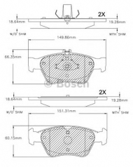 Комплект тормозных колодок BOSCH F 03B 150 271