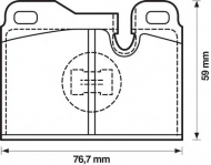 Комплект тормозных колодок BENDIX 571354B