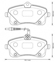 Комплект тормозных колодок BENDIX 573382B