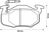 Комплект тормозных колодок BENDIX 571333B