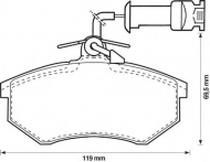 Комплект тормозных колодок BENDIX 571864B