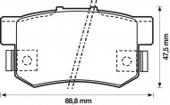 Комплект тормозных колодок BENDIX 572138B