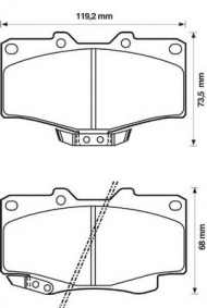 Комплект тормозных колодок BENDIX 572140B