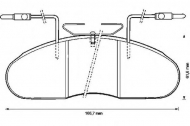 Комплект тормозных колодок BENDIX 572374B
