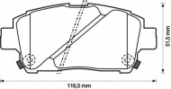 Комплект тормозных колодок BENDIX 572405B