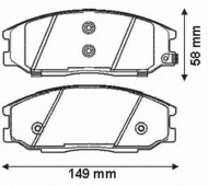 Комплект тормозных колодок BENDIX 572453B