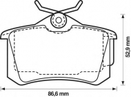 Комплект тормозных колодок BENDIX 573005B