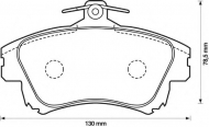 Комплект тормозных колодок BENDIX 573039B