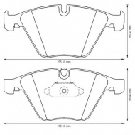 Комплект тормозных колодок BENDIX 573181B