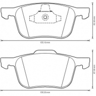 Комплект тормозных колодок BENDIX 573209B
