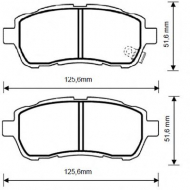 Комплект тормозных колодок BENDIX 573249B