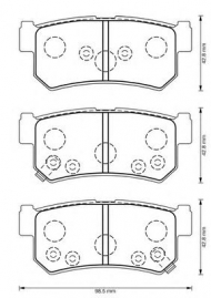 Комплект тормозных колодок BENDIX 573377B
