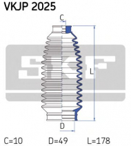 Комплект пыльника SKF VKJP 2025