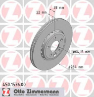 Тормозной диск ZIMMERMANN 450.1536.00