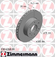 Тормозной диск ZIMMERMANN 230.6268.00