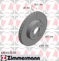 Тормозной диск ZIMMERMANN 400.6472.00