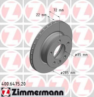 Тормозной диск ZIMMERMANN 400.6475.00