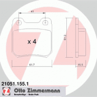 Комплект тормозных колодок ZIMMERMANN 21051.155.1