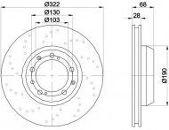 Тормозной диск HELLA 8DD 355 113-141