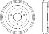 Тормозный барабан HELLA 8DT 355 300-901