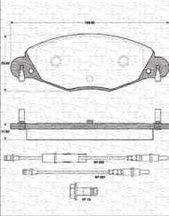 Комплект тормозных колодок MAGNETI MARELLI 363702161224