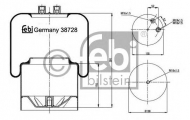 Баллон пневматической рессоры FEBI BILSTEIN 38728