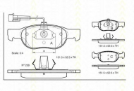 Комплект тормозных колодок TRISCAN 8110 15006