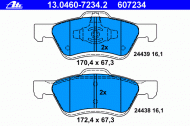 Комплект тормозных колодок ATE 13.0460-7234.2
