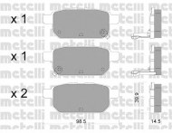 Комплект тормозных колодок METELLI 22-0915-0