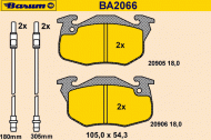 Комплект тормозных колодок BARUM BA2066