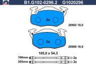 Комплект тормозных колодок GALFER B1.G102-0296.2