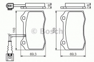 Комплект тормозных колодок BOSCH 0 986 494 367