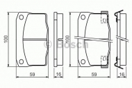 Комплект тормозных колодок BOSCH 0 986 494 455