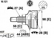Шарнир PEX 10.121
