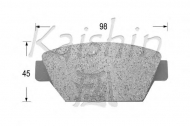 Комплект тормозных колодок KAISHIN D6012
