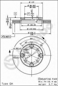 Тормозной диск BRECO BS 8220